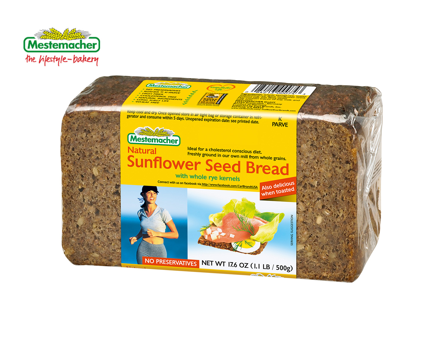 Mestemacher Natural Sunflower Seed Bread