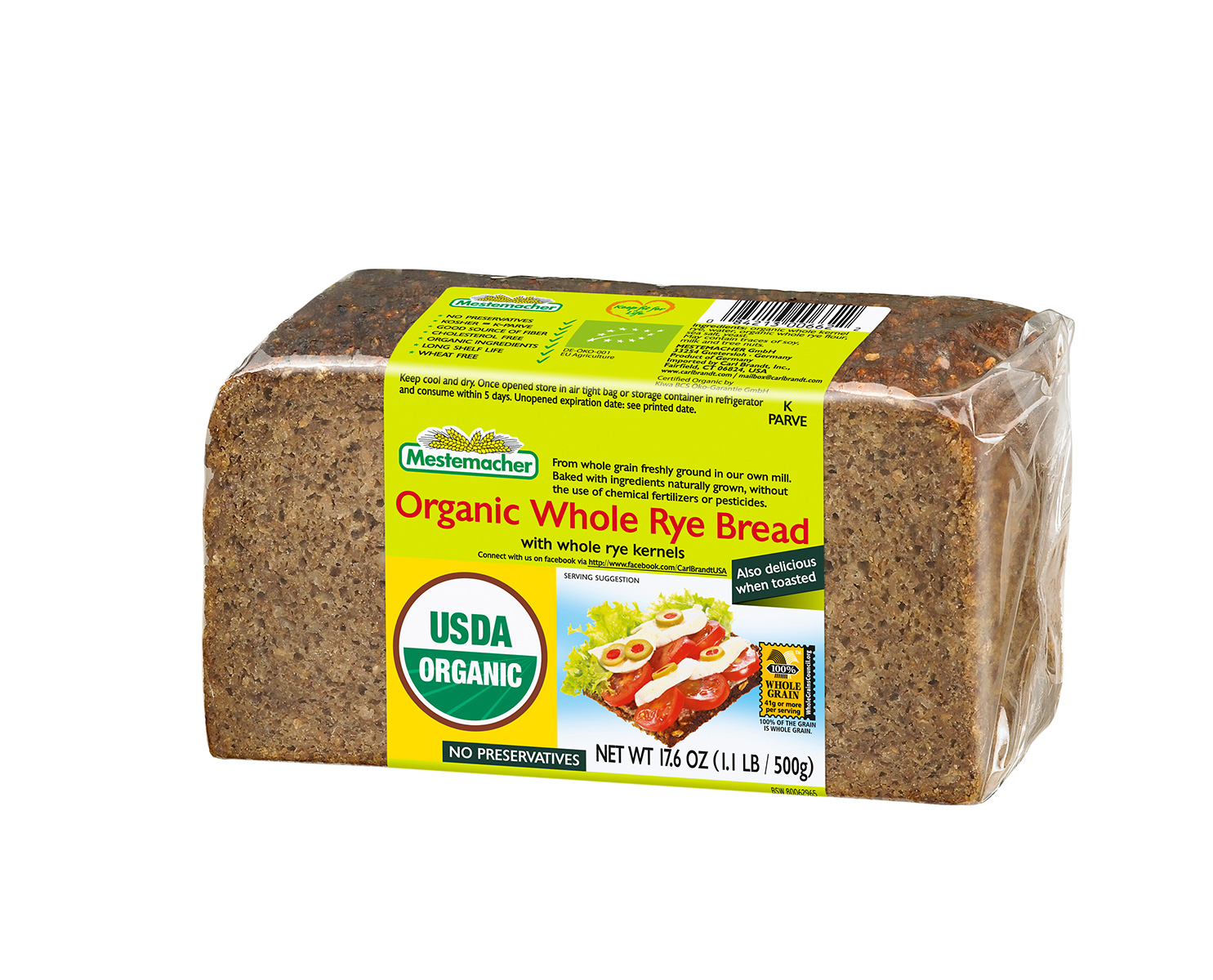 Organic Whole Rye Bread Mestemacher